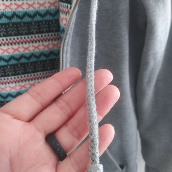 Oakley gray hoodie zip up with pattern ins… - Picture 8 of 11